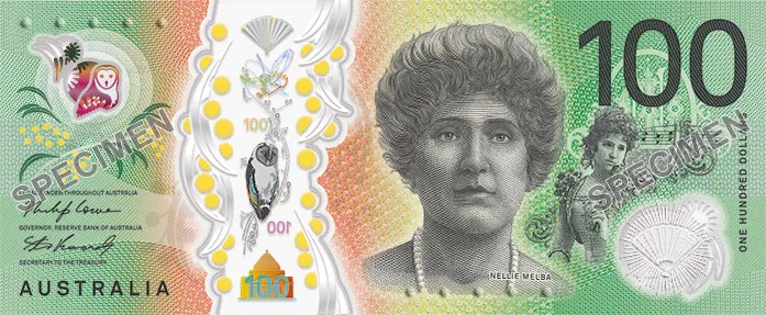 Australian one hundred dollar note back featuring General John Monash