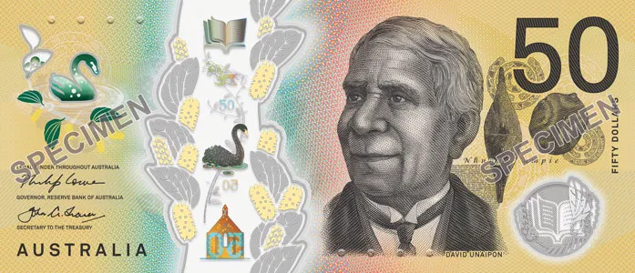 Australian fifty dollar note featuring Edith Cowan