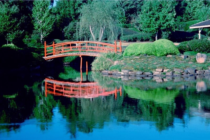 Lakeside path at Ju Raku En Japanese garden on day one of a Toowoomba weekend