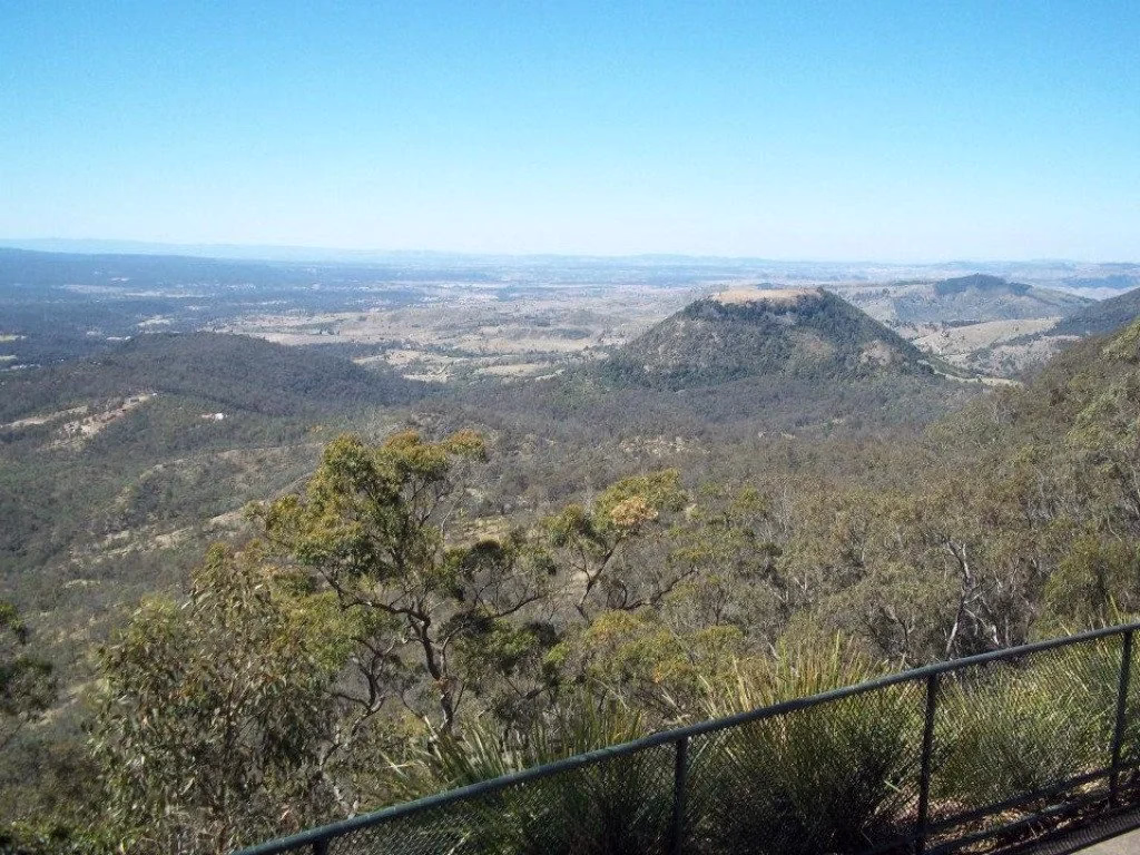 Picnic Point Lookout in Toowoomba's November jacaranda season