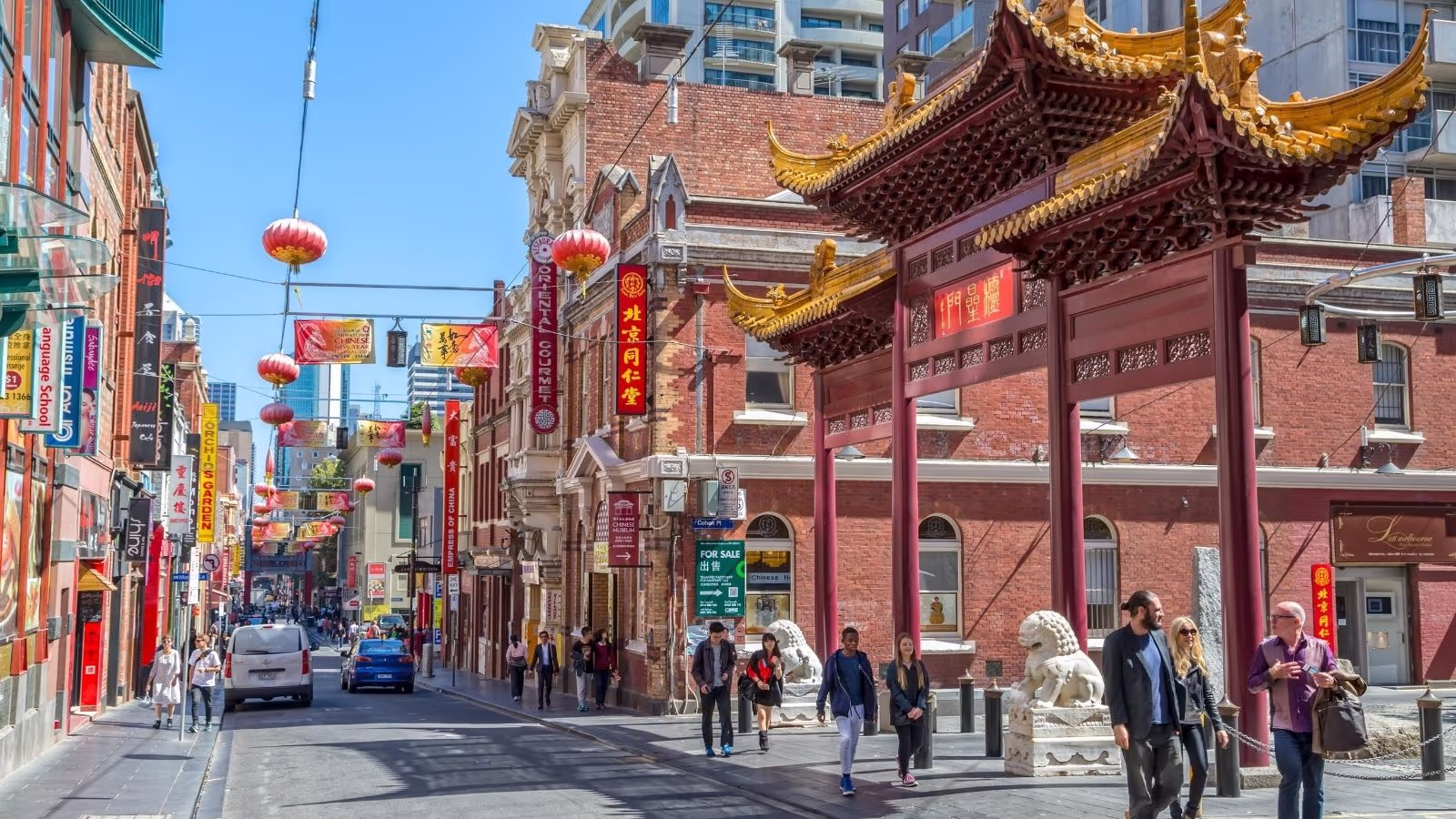 Diners at Little Bourke Street restaurants in Melbourne Chinatown, Australia’s oldest Chinese dining precinct